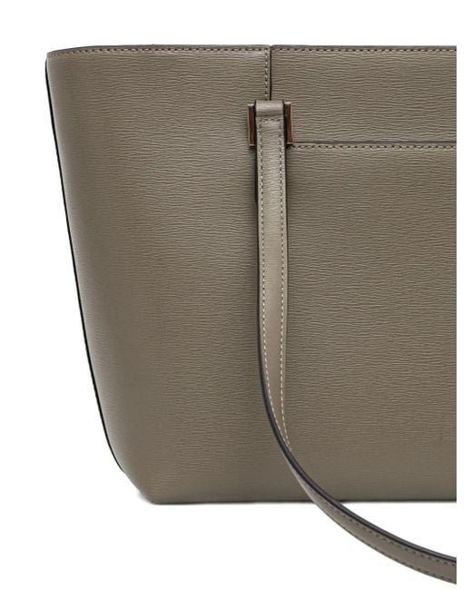 DKNY Gray Medium Logo-Plaque Tote Bag