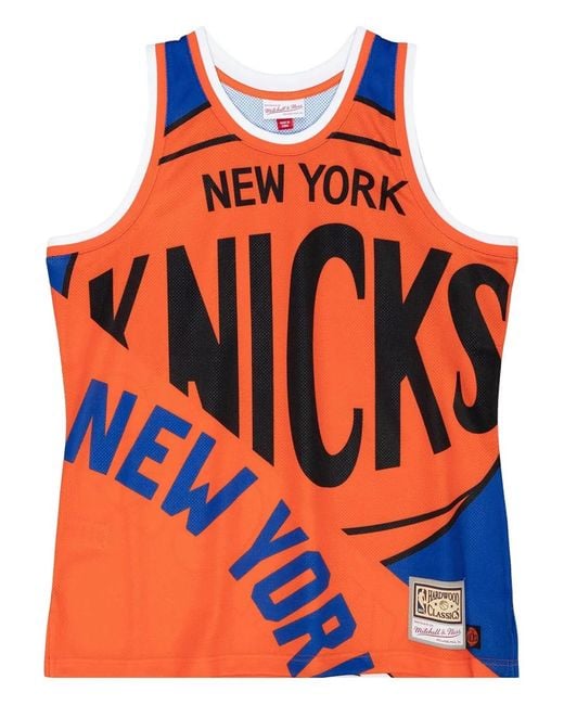 Mitchell & Ness Orange X Nba New York Knicks Big Face 5.0 Tank Top for men