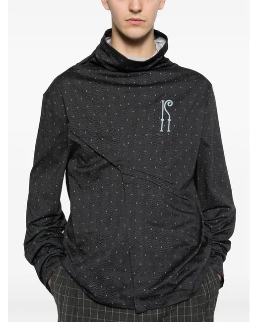 Kiko Kostadinov Black Ohne Long-Sleeve Mock-Neck T-Shirt for men