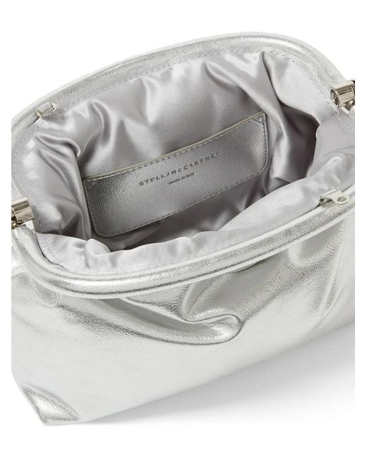 Stella McCartney White Chain-Strap Clutch Bag