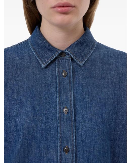 Closed Blue Denim Button-Up Shirt