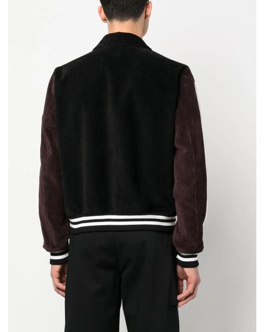 Amiri Black Giacca In Corduroy Patch Bones for men