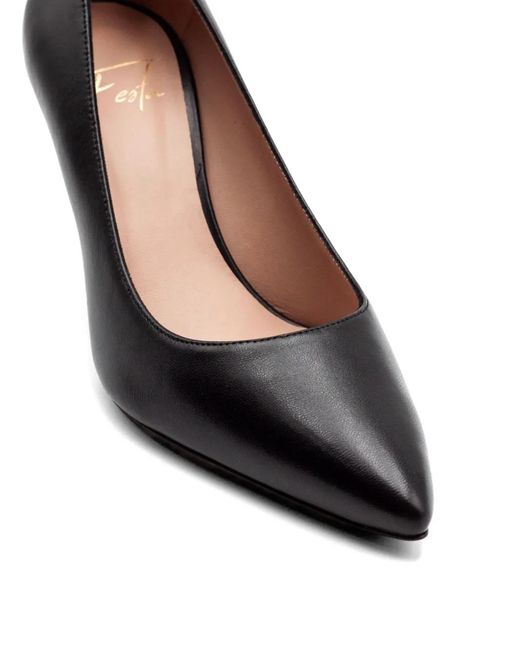 Festamilano Black Leather Pumps