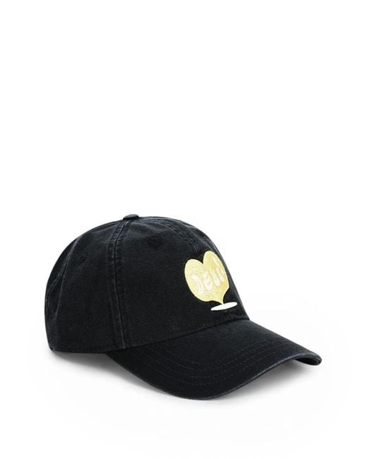 Deus Ex Machina Black Deep Cut Embroidered Cap for men