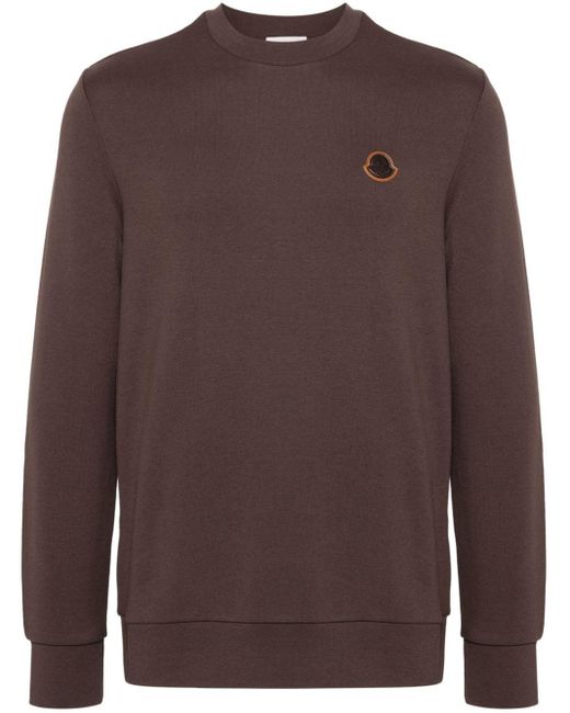 Moncler Brown Logo-patch Sweatshirt for men