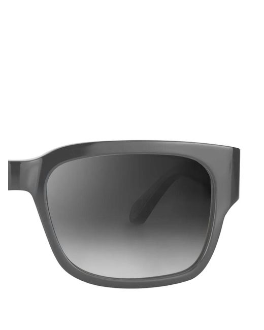 Bugatti Gray Tortoise-Effect Rectangle-Frame Sunglasses