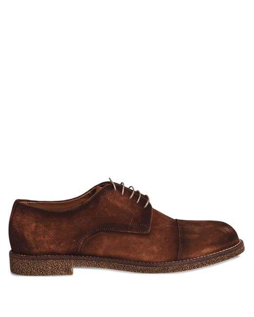 メンズ Flécs スエード レースアップ ダービーシューズ Brown