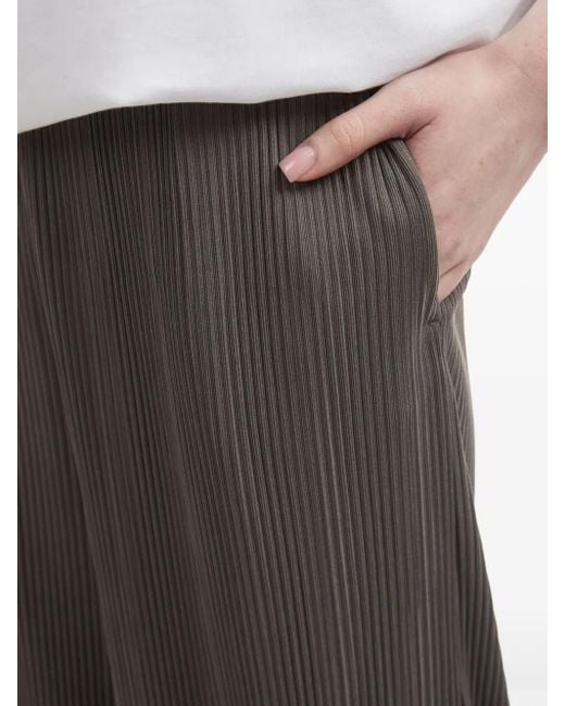 B+ AB Gray Ribbed Wide-Leg Trousers