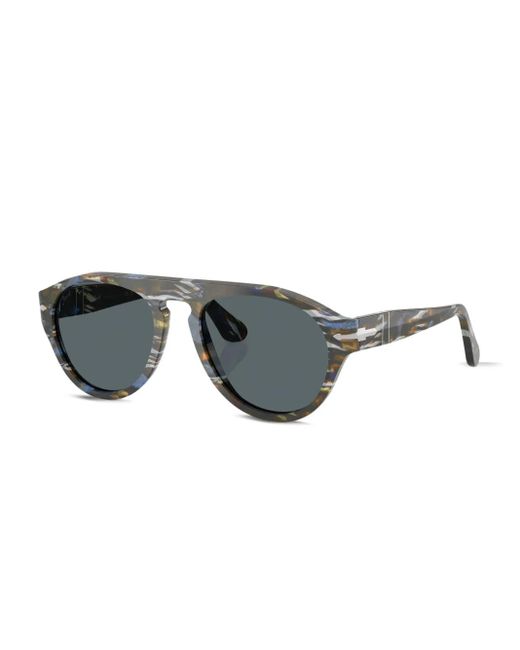 Persol Gray Pilot-Frame Sunglasses