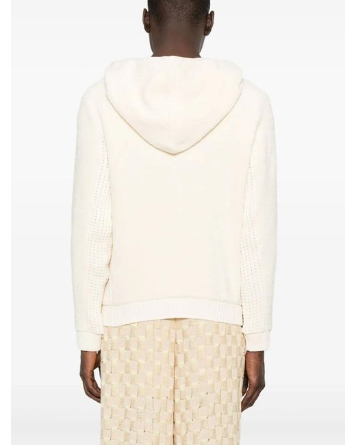 Isa Boulder Natural Lace-Up Collar Hoodie for men