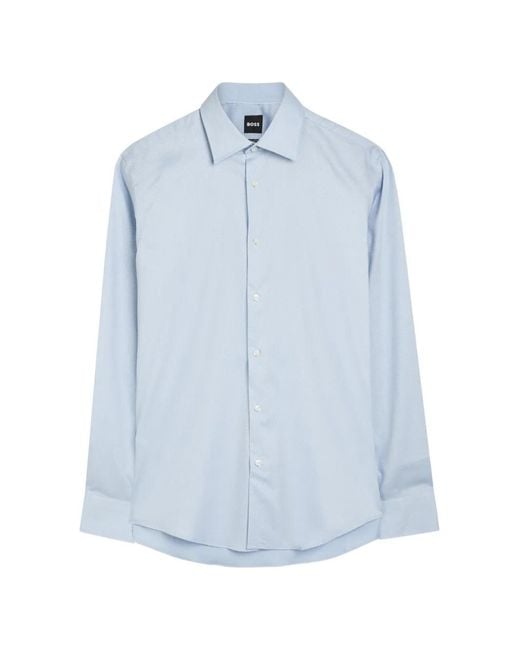 Boss Blue Micro-Patterned Shirt for men
