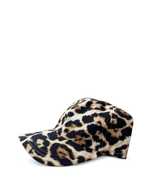 Borsalino Black Leopard Print Hat for men