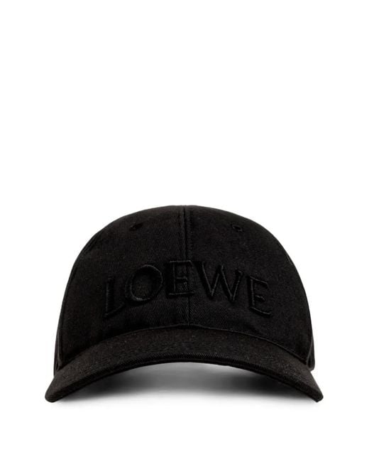 Loewe Black Casquette À Logo Brodé