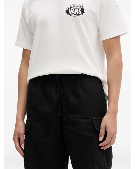 Vans Black Drawstring Cargo Shorts for men