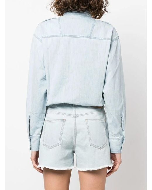 Stella McCartney Blue Layered-Effect Playsuit