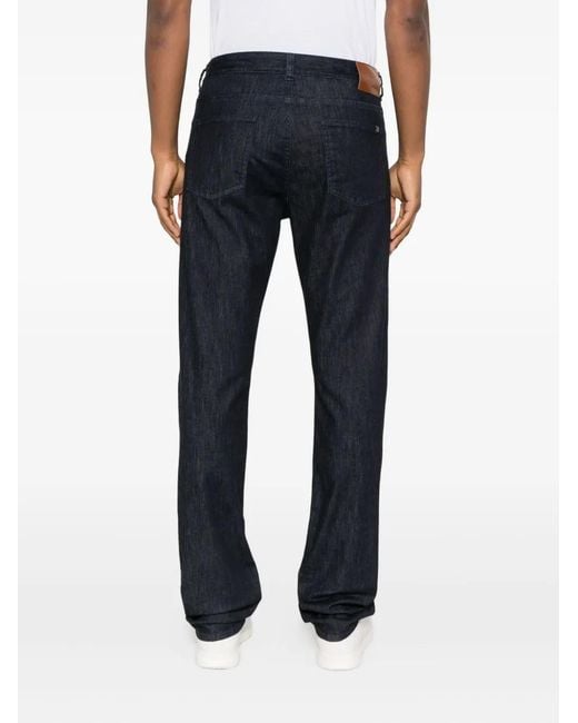 Canali Blue Five-Pocket Jeans for men