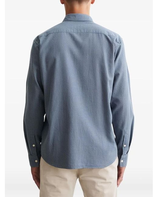 Marc O' Polo Blue Checked Button-Up Shirt for men