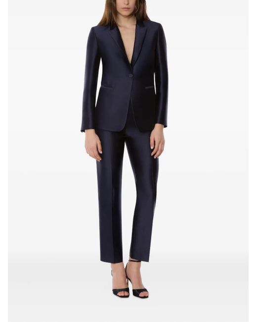 Alberta Ferretti Blue Single-Breasted Blazer