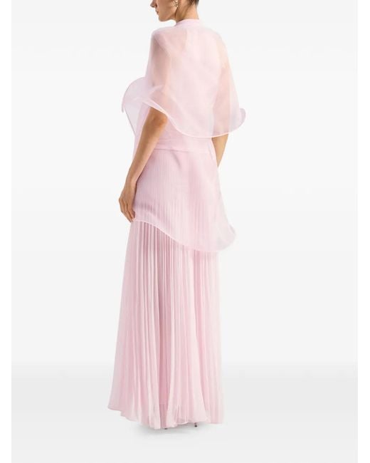 Genny Pink Sheer Ruffled Top