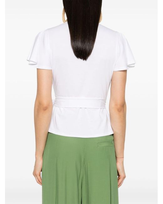 Diane von Furstenberg White Sienna Asymmetric T-shirt