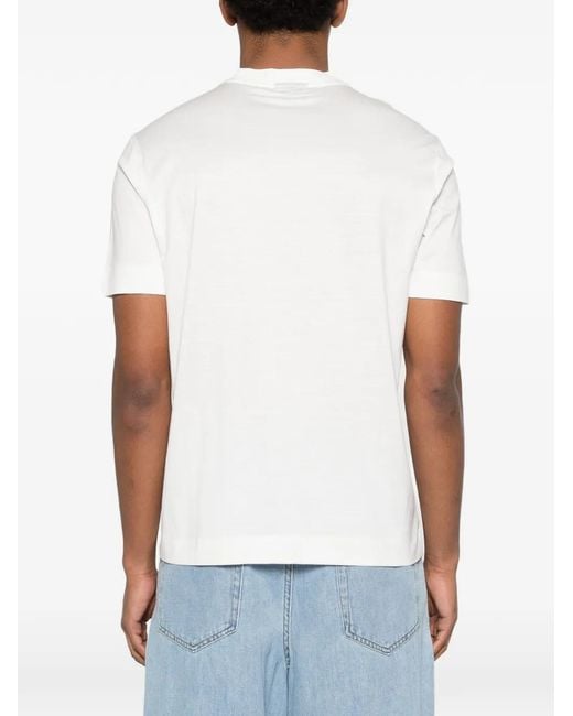 Emporio Armani White Crew-Neck T-Shirt for men