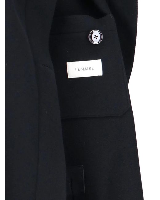 Lemaire Black Wrap Coat