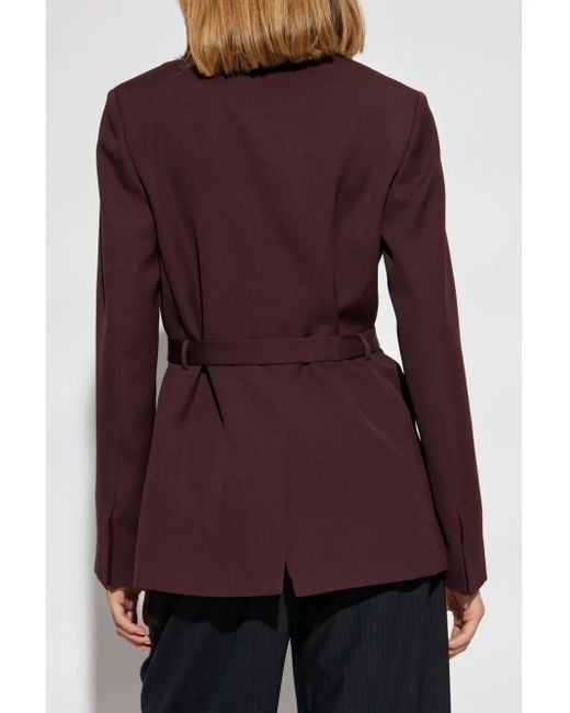 Lanvin Purple Tied-Waist Blazer