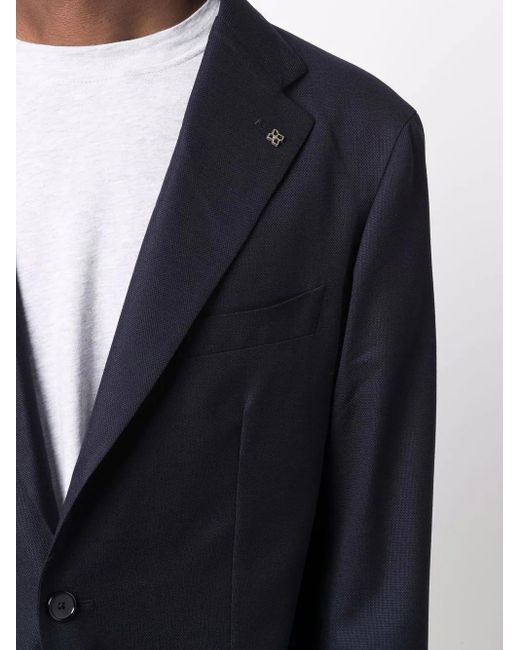 Tagliatore Blue Wool Jacket for men