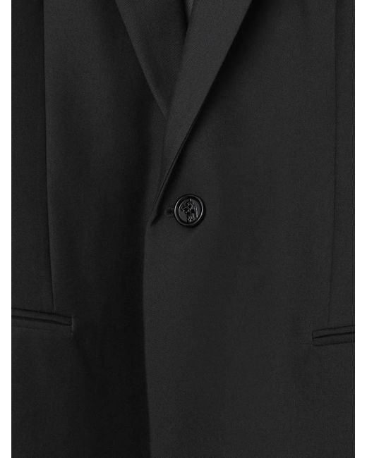 Burberry Black Single-Breasted Wool Blazer for men