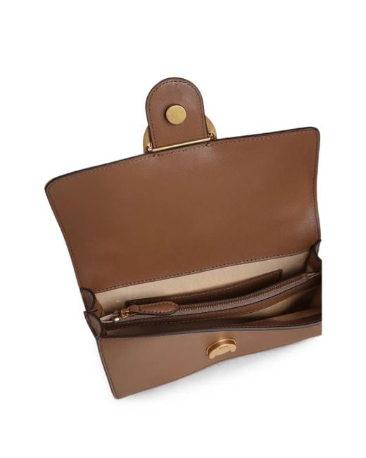 Pinko Brown Small Love Bag One Leather Crossbody Bag