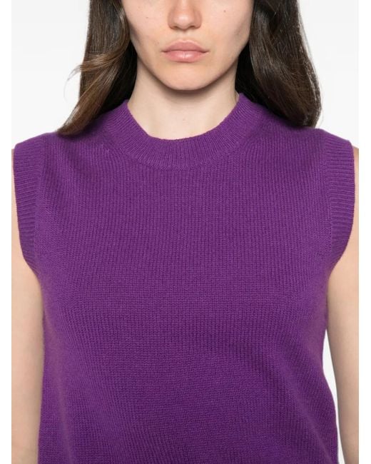 Bompard Purple Round-Neck Vest
