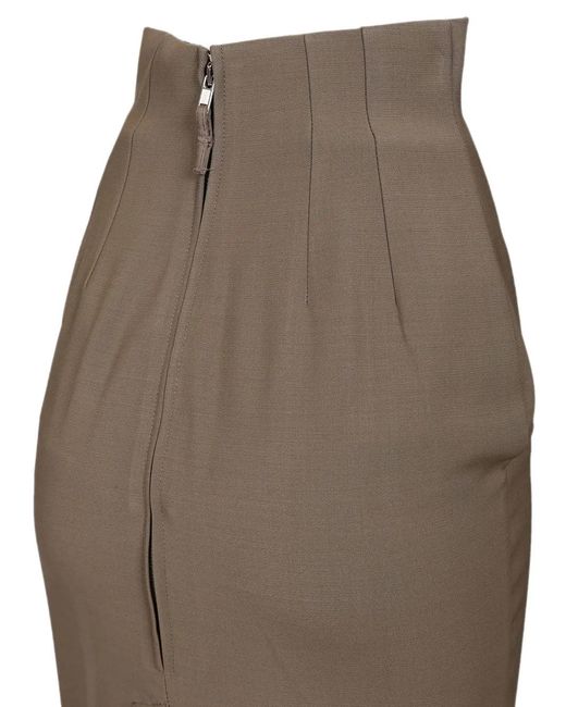 Rick Owens Natural Dirt Pillar Maxi Skirt