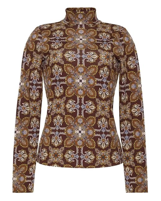 Top Con Stampa di Cara Cara in Brown