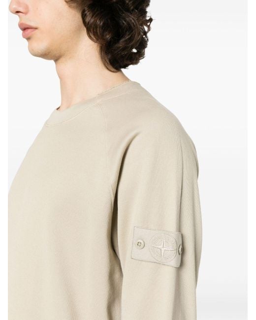 Stone Island Sweater Met Compass-logopatch in het Natural voor heren