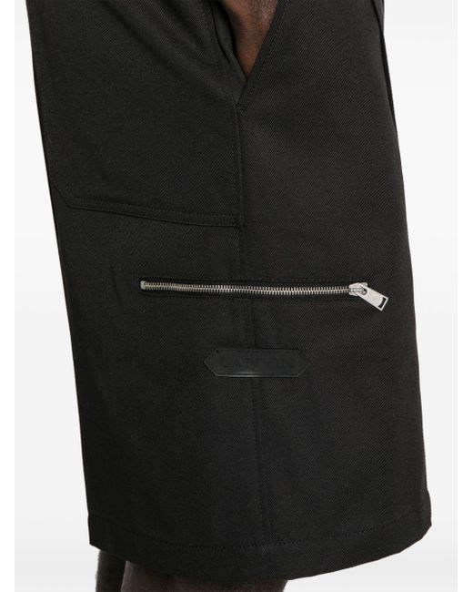 Pantalones cortos de vestir Lanvin de hombre de color Black