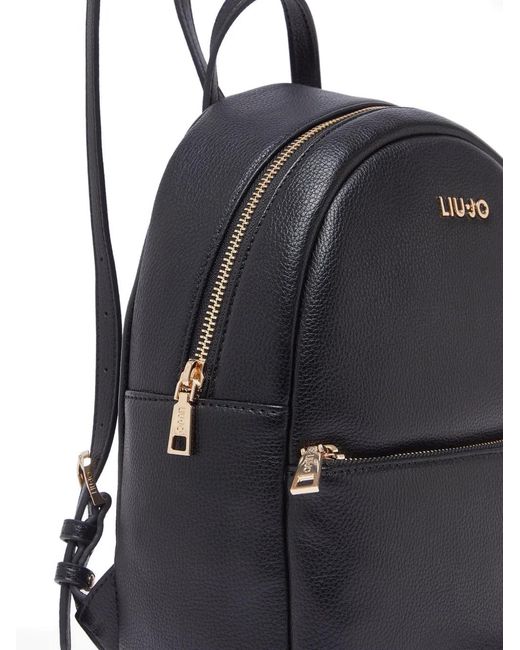 Liu Jo Blue Logo-Plaque Backpack