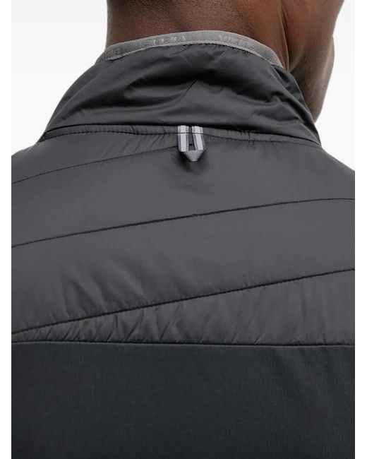 Viking Black Quilted Panel-Detail Jacket for men