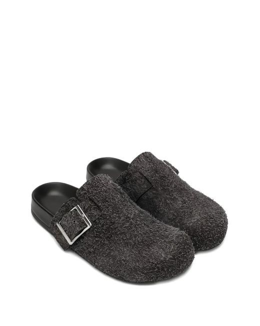 Loewe Black Leather Slides for men