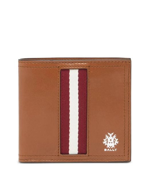 Bally Brown Ray Stripe-Detail Wallet for men