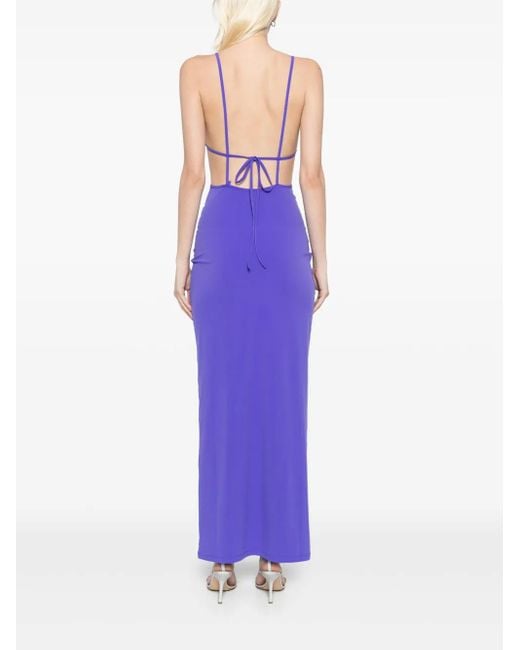 Christopher Esber Purple Lycra Dress