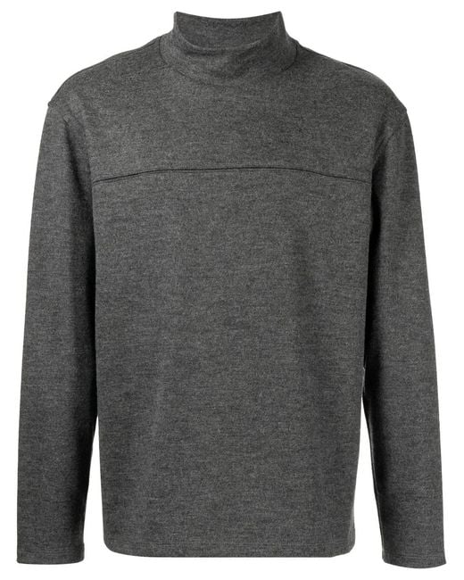 3.1 Phillip Lim Gray Mock-Neck Wool-Blend Jumper for men
