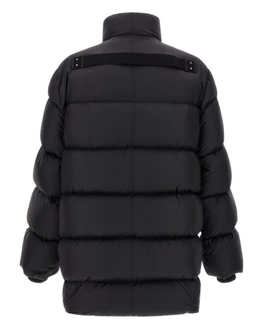Rick Owens Black Turtle Quilted Down Coat for men