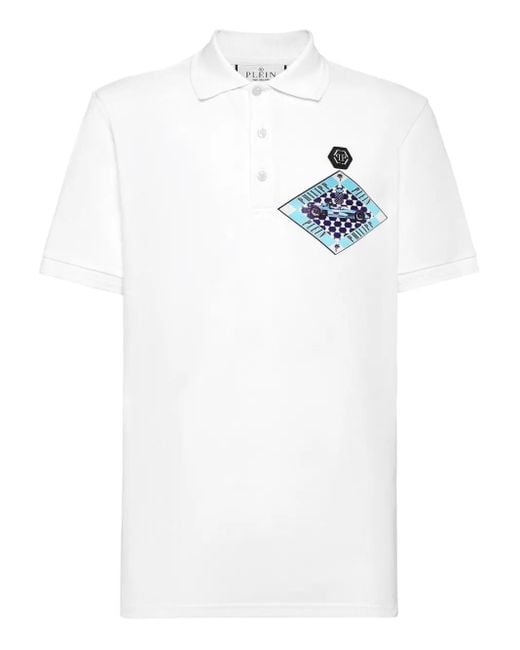 Philipp Plein White Cote D'Azur Polo Shirt for men