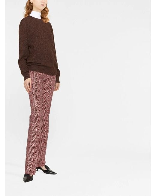 Prada Brown High-Neck Wool-Cashmere Jumper