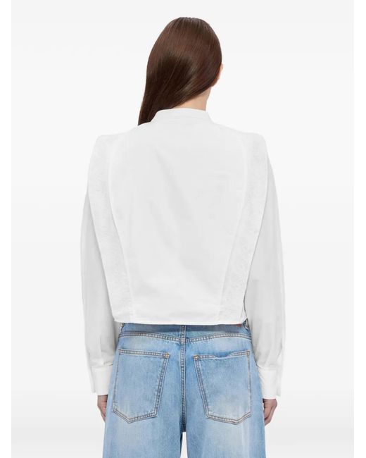 Camicia Con Inserti di MSGM in White