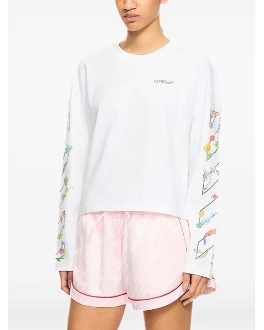 Off-White c/o Virgil Abloh White Glowing Flower T-Shirt