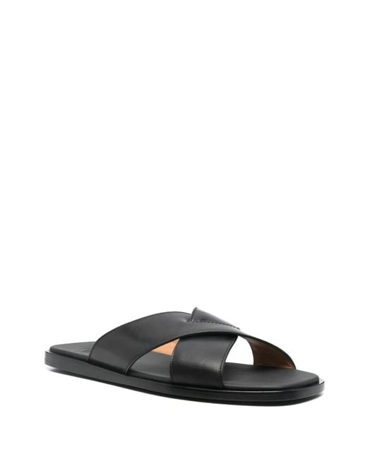 Church's Black Leather Slides for men