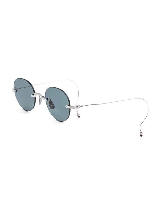 Thom Browne Blue Round-Frame Sunglasses