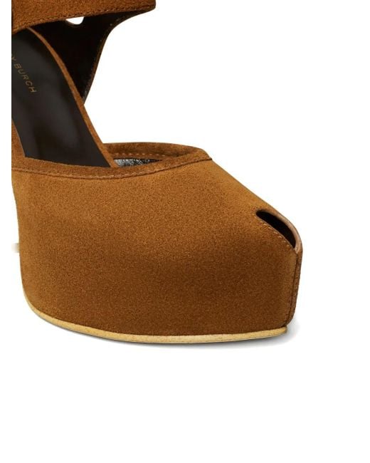 Tory Burch Brown Strappy Platform Sandals