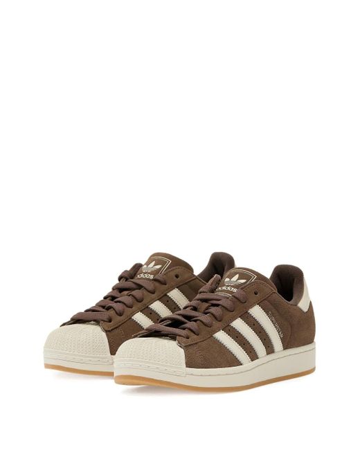 Adidas Brown Superstar Ii Suede Sneakers